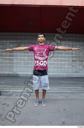 Whole Body Man T poses White Sports Slim Street photo references